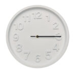 Wanduhr aus PP Weiß, Detailaufnahme des Materials