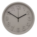 Wanduhr aus PP Grau als Werbeartikel mit Logodruck