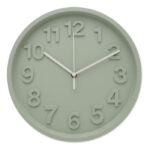 Wanduhr aus PP Gruen als Werbeartikel mit Logodruck