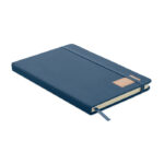 DIN A5 Notizbuch RPET Blau als Werbeartikel mit Logodruck