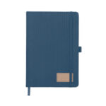 DIN A5 Notizbuch RPET Blau, Rückansicht