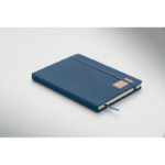 DIN A5 Notizbuch RPET Blau, Detailaufnahme des Materials