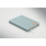 DIN A5 Notizbuch RPET Blau, Detailaufnahme des Materials