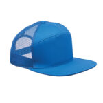 Flache Kappe 7 Panels Blau als Werbeartikel mit Logodruck