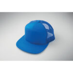 Flache Kappe 7 Panels Blau, Detailaufnahme des Materials