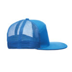 Flache Kappe 7 Panels Blau von oben