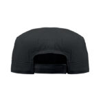 Military Cap 260 g/m² Schwarz, geöffnet dargestellt