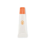 Vegane Lipgloss-Creme Orange mit markiertem Druckbereich für Ihr Logo