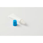 Vegane Lipgloss-Creme Blau, Detailaufnahme des Materials