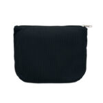 Kosmetiktasche Kord-Polyester Schwarz, Seitenansicht