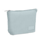 Kosmetiktasche Kord-Polyester Blau als Werbeartikel mit Logodruck