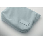 Kosmetiktasche Kord-Polyester Blau, Detailaufnahme des Materials