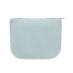 Kosmetiktasche Kord-Polyester Blau, Seitenansicht