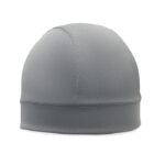 Kühlende Sport-Beanie Grau als Werbeartikel mit Logodruck