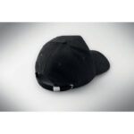 Baseball Kappe 5 Panels Cord Schwarz, Detailaufnahme des Materials