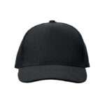 Baseball Kappe 5 Panels Cord Schwarz von oben