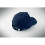 Baseball Kappe 5 Panels Cord Blau, Detailaufnahme des Materials