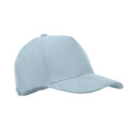 Baseball Kappe 5 Panels Cord Blau als Werbeartikel mit Logodruck