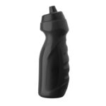 Sport-Trinkflasche 700ml Schwarz, geöffnet dargestellt
