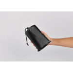 Strandmatte 210T Polyester Schwarz, Detailaufnahme des Materials