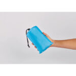 Strandmatte 210T Polyester Blau, Detailaufnahme des Materials