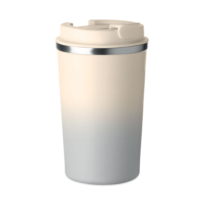 Doppelwandiger Becher 350 ml Grau als Werbeartikel mit Logodruck