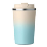 Doppelwandiger Becher 350 ml Blau, geöffnet dargestellt