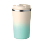 Doppelwandiger Becher 350 ml Gruen als Werbeartikel mit Logodruck