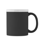 Keramikbecher 300 ml Schwarz, Rückansicht