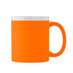 Keramikbecher 300 ml Orange, Rückansicht