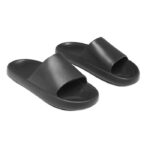 Badeschlappen Größe 40/41 Schwarz von oben