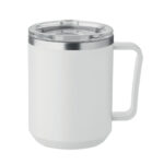 Doppelwandiger Becher 400ml Weiß als Werbeartikel mit Logodruck
