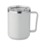 Doppelwandiger Becher 400ml Grau als Werbeartikel mit Logodruck