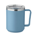 Doppelwandiger Becher 400ml Blau als Werbeartikel mit Logodruck