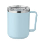 Doppelwandiger Becher 400ml Blau als Werbeartikel mit Logodruck