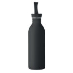 Einwandige Trinkflasche 500 ml Schwarz, Detailaufnahme des Materials