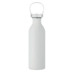 Einwandige Trinkflasche 500 ml Weiß, geöffnet dargestellt