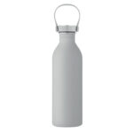 Einwandige Trinkflasche 500 ml Grau, geöffnet dargestellt