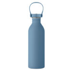 Einwandige Trinkflasche 500 ml Blau, geöffnet dargestellt