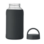 Flasche Borosilikatglas 600ml Schwarz, Detailaufnahme des Materials