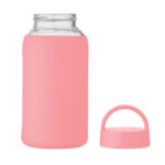 Flasche Borosilikatglas 600ml Rosa, Detailaufnahme des Materials