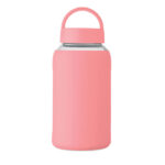 Flasche Borosilikatglas 600ml Rosa von oben