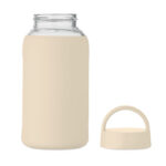 Flasche Borosilikatglas 600ml Braun, Detailaufnahme des Materials