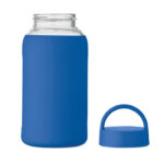 Flasche Borosilikatglas 600ml Blau, Detailaufnahme des Materials