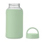 Flasche Borosilikatglas 600ml Gruen, Detailaufnahme des Materials