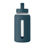 Flasche Borosilikatglas 600ml Blau, geöffnet dargestellt