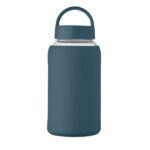 Flasche Borosilikatglas 600ml Blau von oben