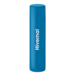Veganer Lippenbalsam Blau mit markiertem Druckbereich für Ihr Logo