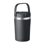 Doppelwandiger Becher 350 ml Schwarz als Werbeartikel mit Logodruck