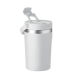 Doppelwandiger Becher 350 ml Weiß, Rückansicht